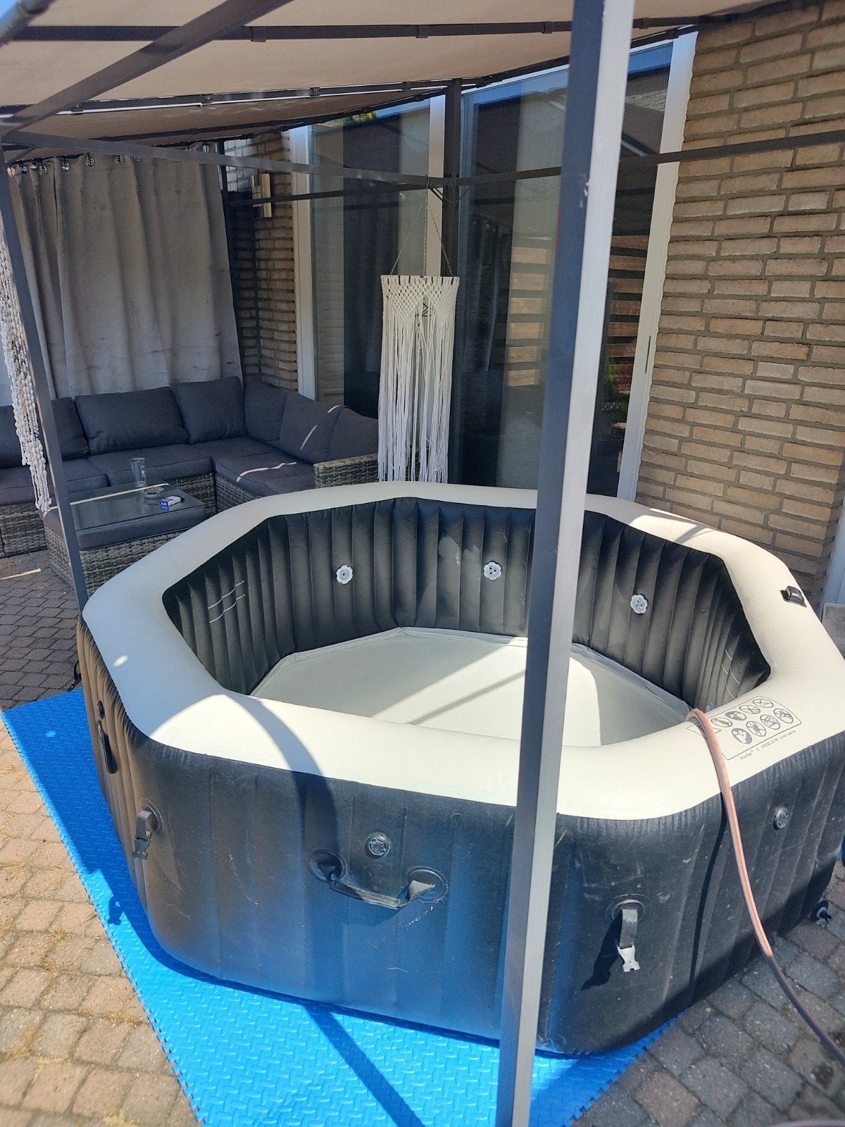 Intex Pure Spa Jet & Bubble Deluxe opblaasbare spa 6persoons, Tuin en Terras, Ophalen, Zo goed als nieuw, Filter, Opblaasbaar