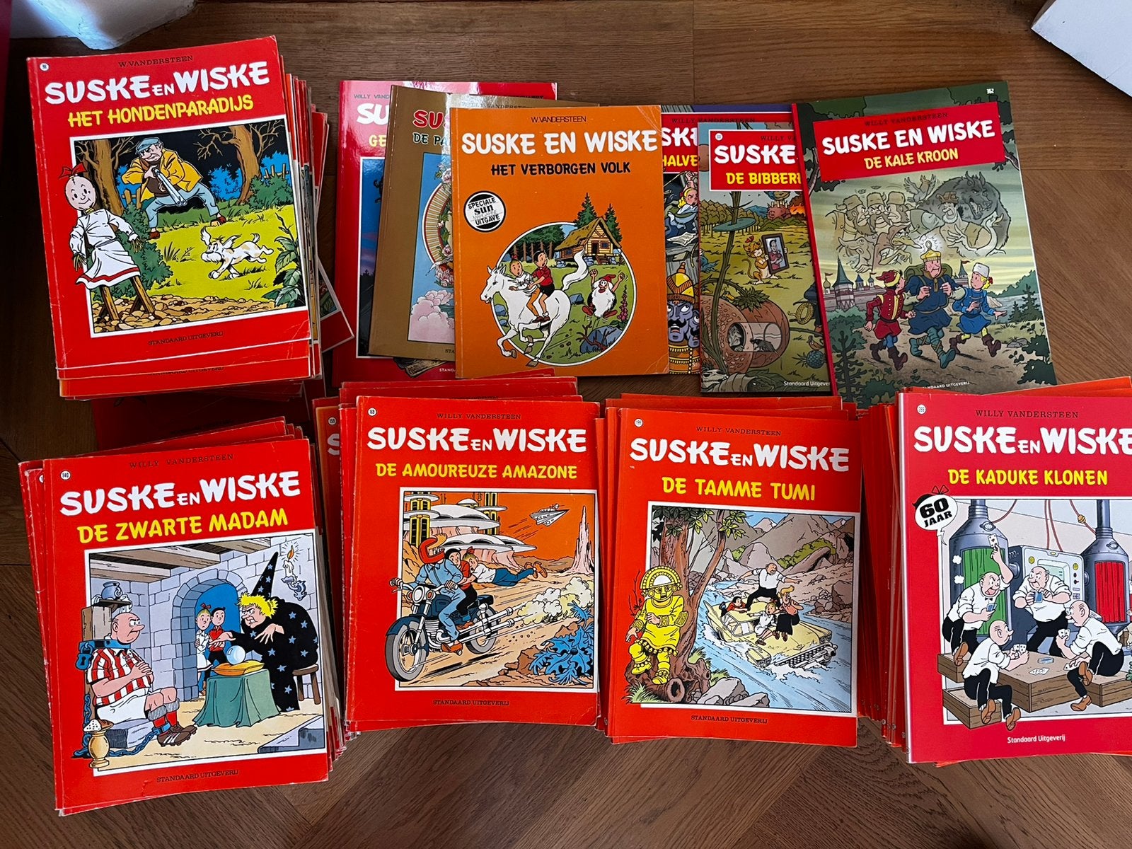 Circa 180 Suske en Wiske, Boeken, Meerdere stripboeken, Ophalen of Verzenden, Gelezen