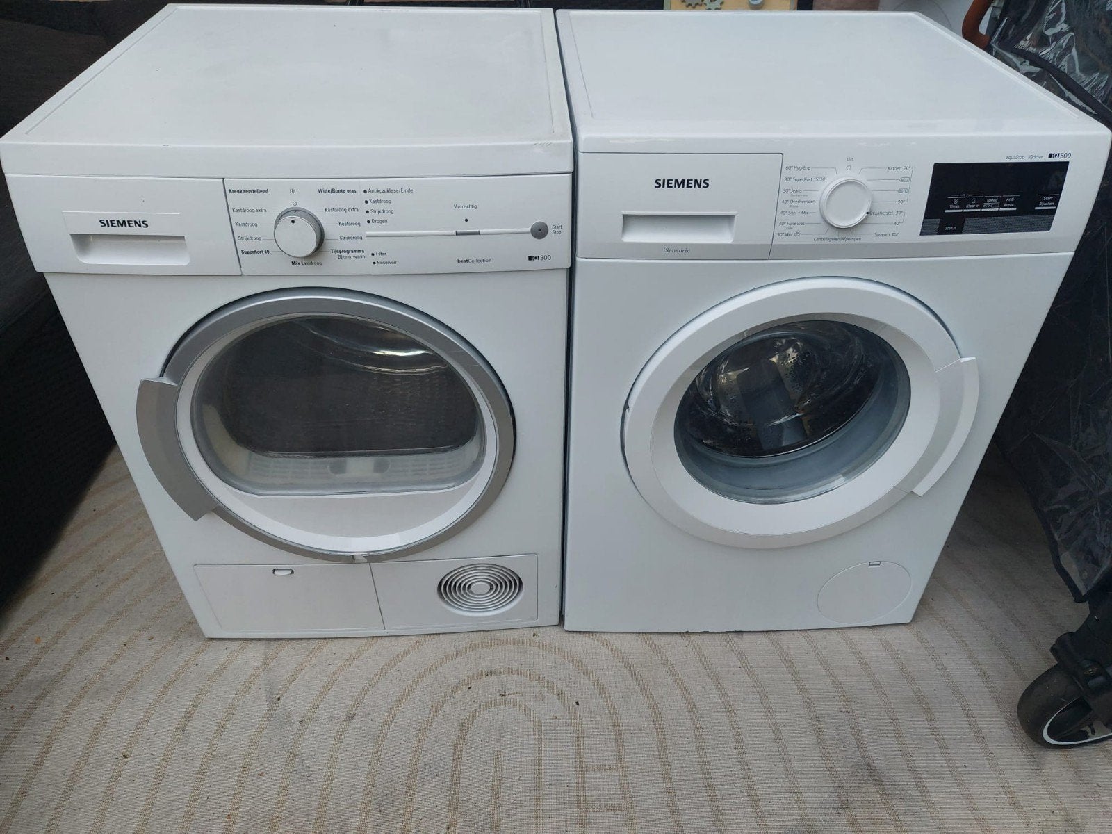 Siemens wasmachine en Siemens droger, Witgoed en Apparatuur, 6 tot 8 kg, Ophalen of Verzenden, 1200 tot 1600 toeren, 85 tot 90 cm