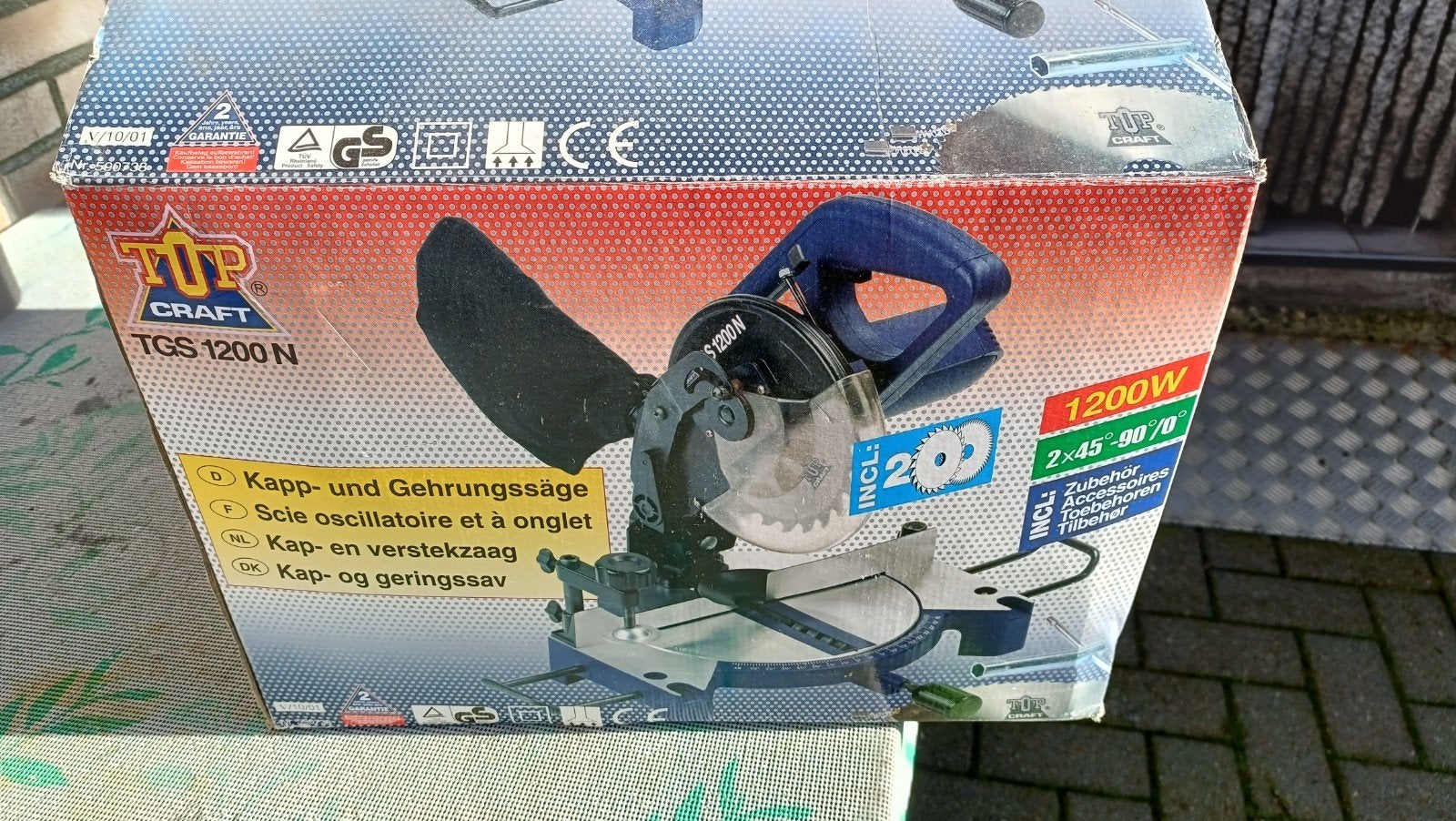 Topcraft tafelzaag, Ophalen, Cirkelzaag, 70 mm of meer, Nieuw