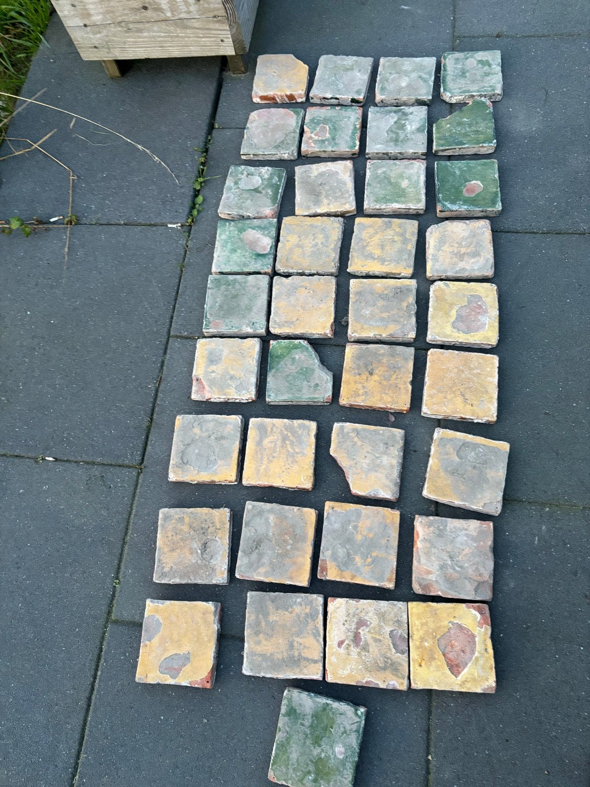 Oude tegels, siertegels, vloertegels estrikken tegels, Gebruikt, Keramiek, Ophalen of Verzenden, Minder dan 20 cm