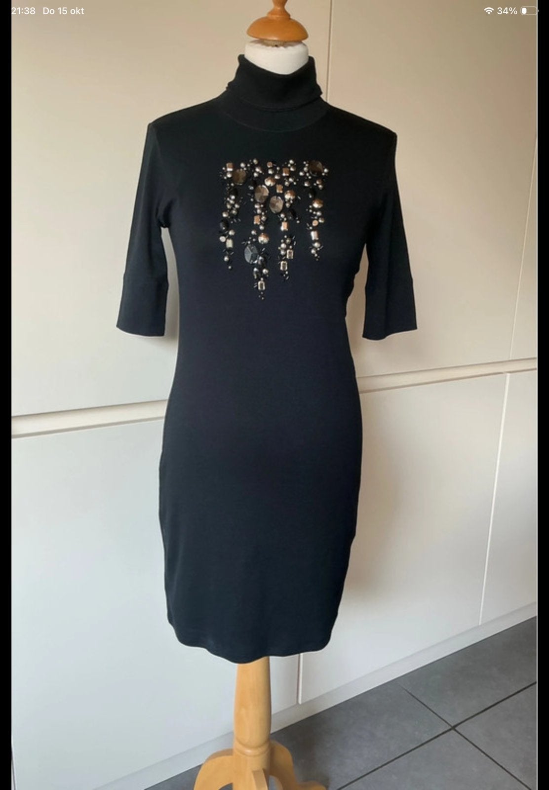 Marccain, Marc Cain zwart jurkje 36/38, Kleding | Dames, Zwart, Ophalen of Verzenden, Zo goed als nieuw, Maat 36 (S)