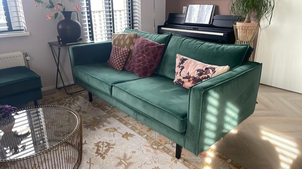 BepureHome/Woood Rodeo 2,5 zitbank groen, Ophalen, Gebruikt, 150 tot 200 cm, Tweepersoons