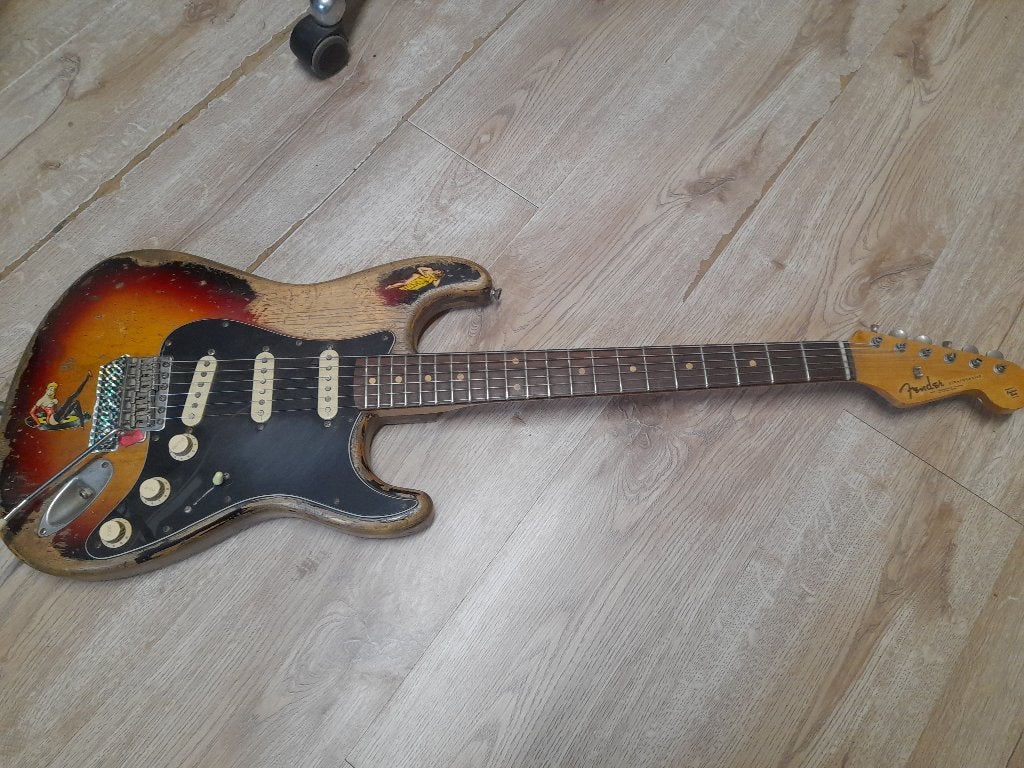 relic stratocaster alla SRV+ Fernades Revival 1982, Ophalen, Zo goed als nieuw, Solid body, Overige merken