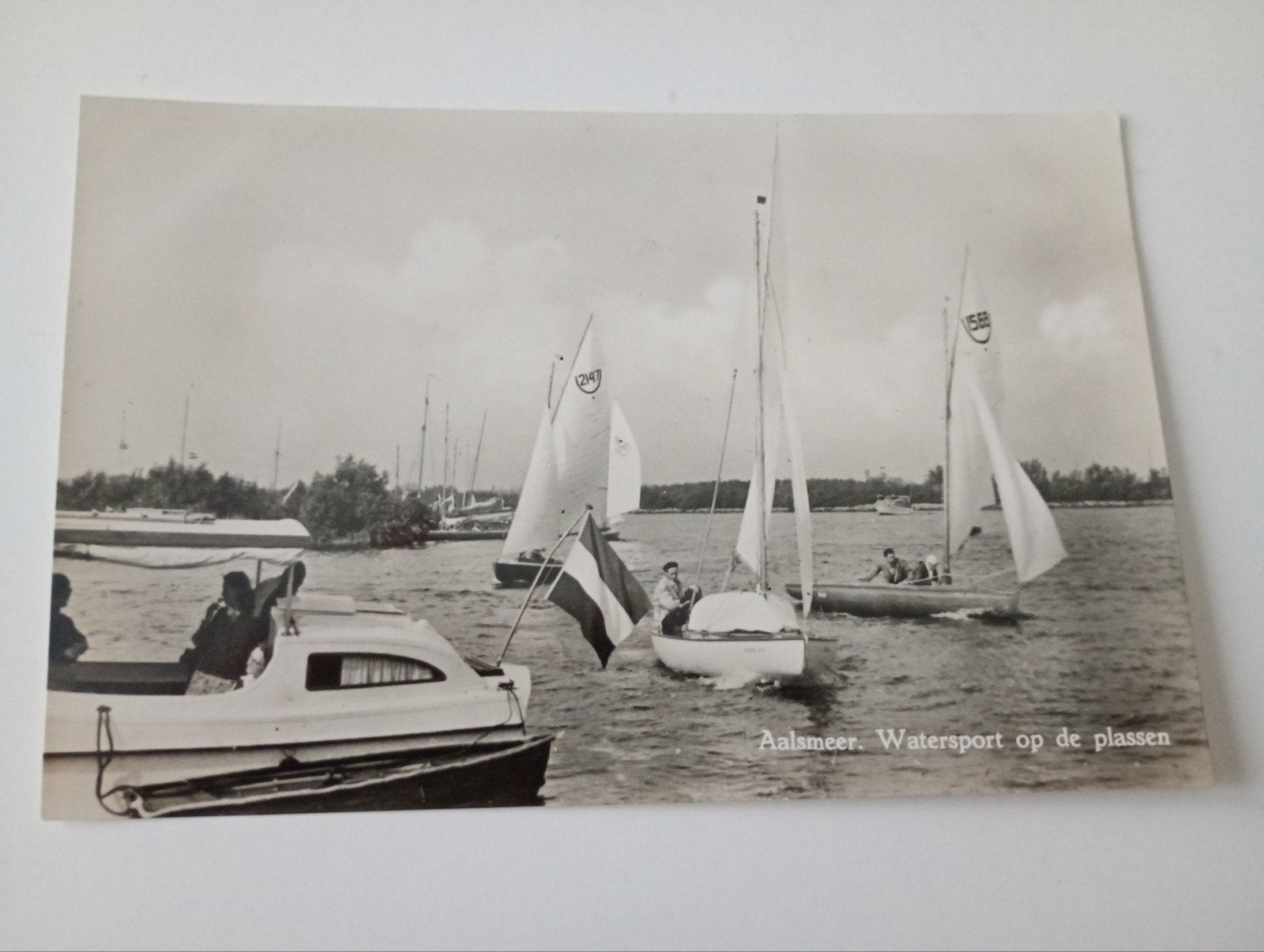 Aalsmeer Watersport op de Plassen, Ophalen of Verzenden, 1940 tot 1960, Ongelopen, Noord-Holland
