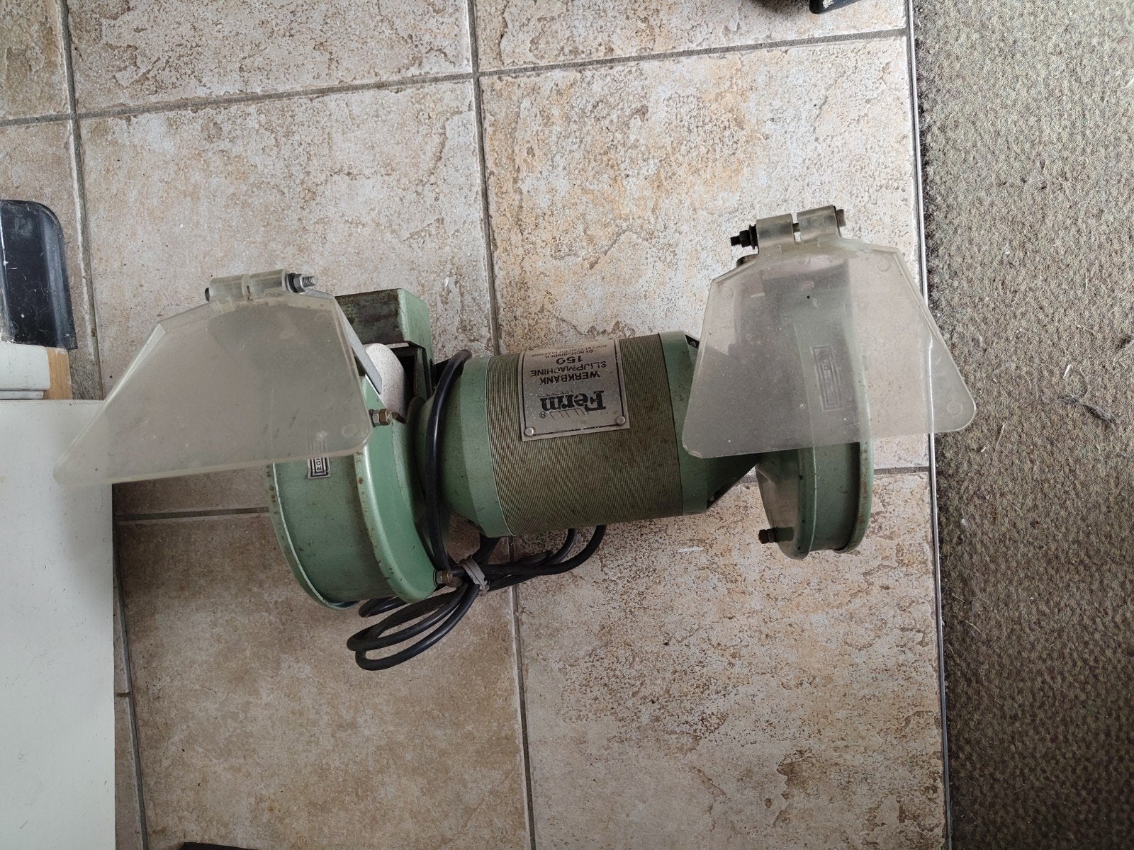 Ferm werkbank slijpmachine te koop, Ophalen, Gebruikt, Minder dan 700 watt, Werkbankslijpmachine