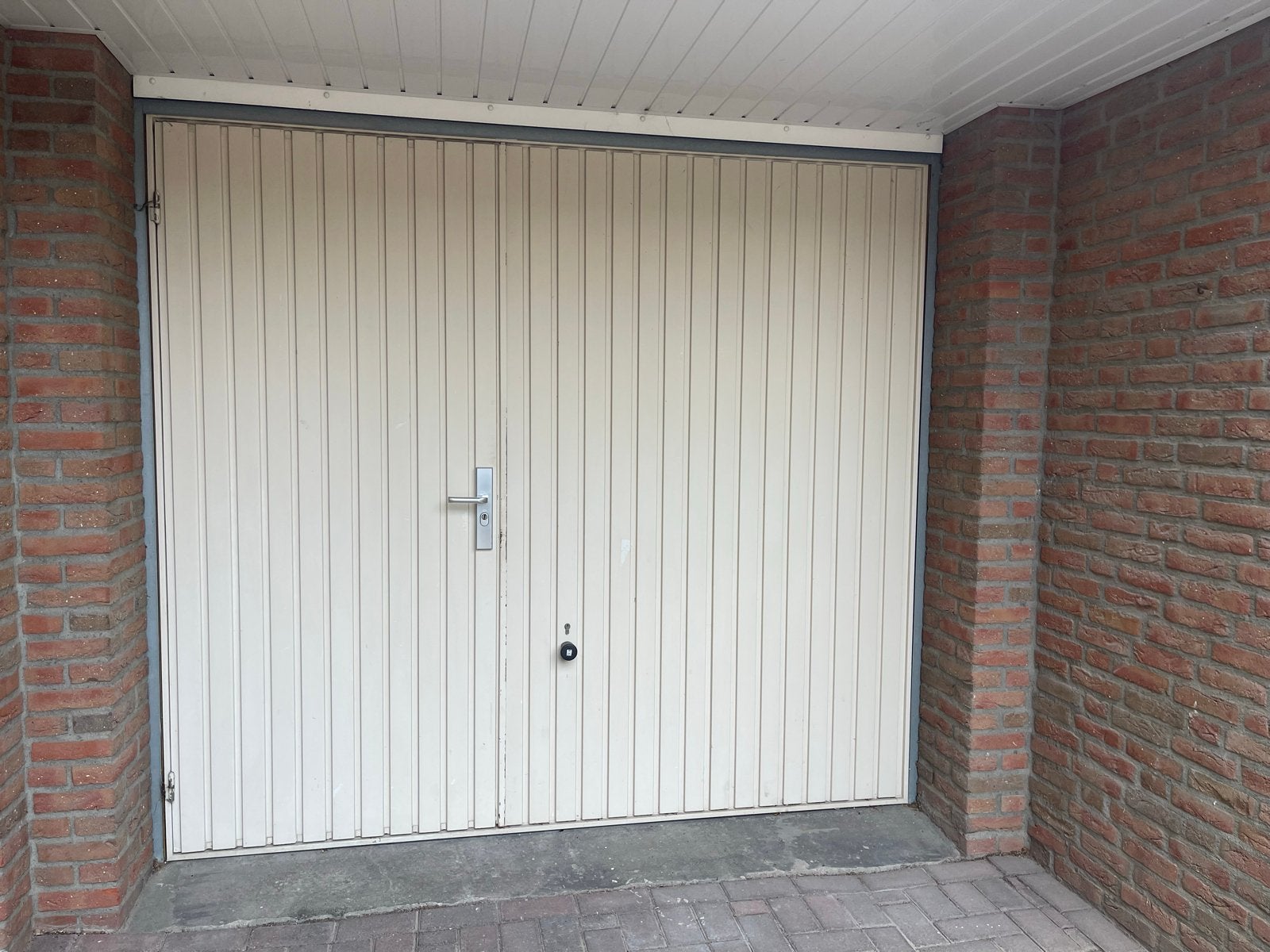Hörmann overhead garagedeur met loopdeur, Ophalen, Gebruikt, Garagedeur, Metaal