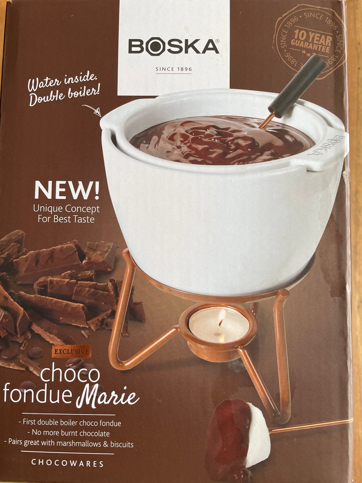 Boska Choco Fondue Marie - Chocoladefondue set, Overige typen, Nieuw, Ophalen of Verzenden, Metaal
