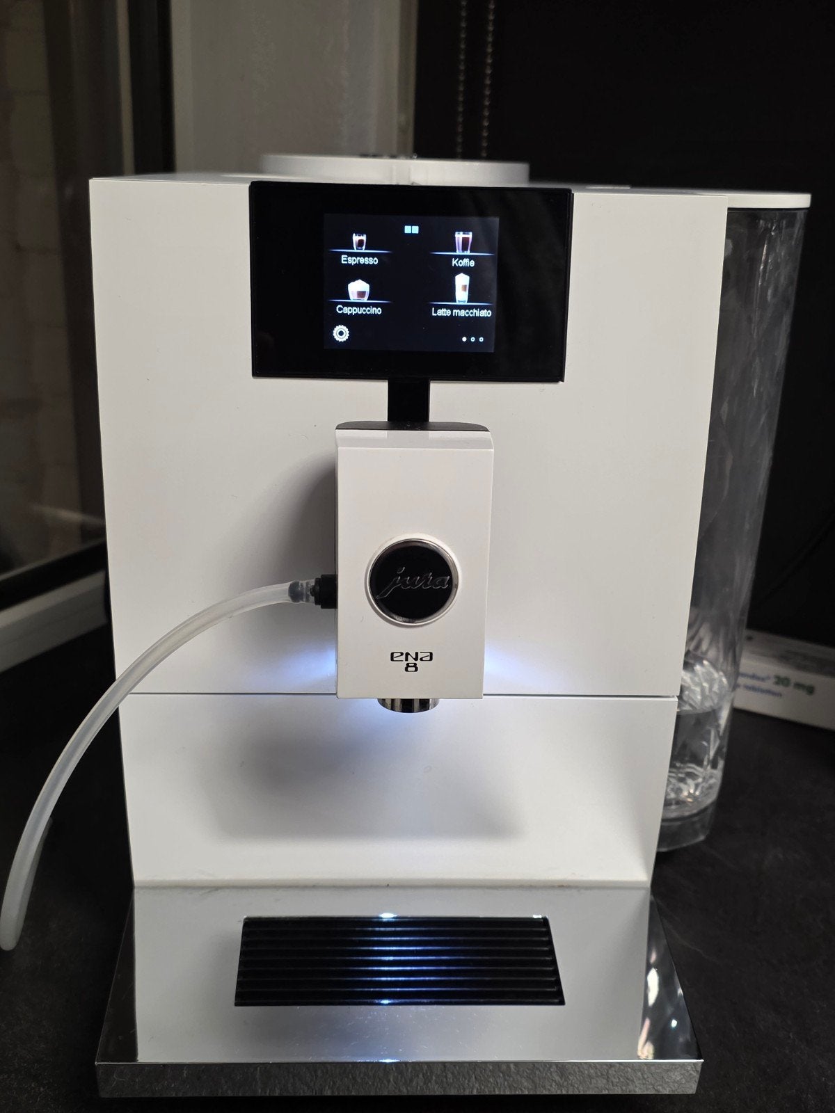 Jura ENA 8 Nordic White met WiFi Connect - Zo goed als nieuw, Ophalen of Verzenden, Zo goed als nieuw, Koffiemachine, Koffiebonen