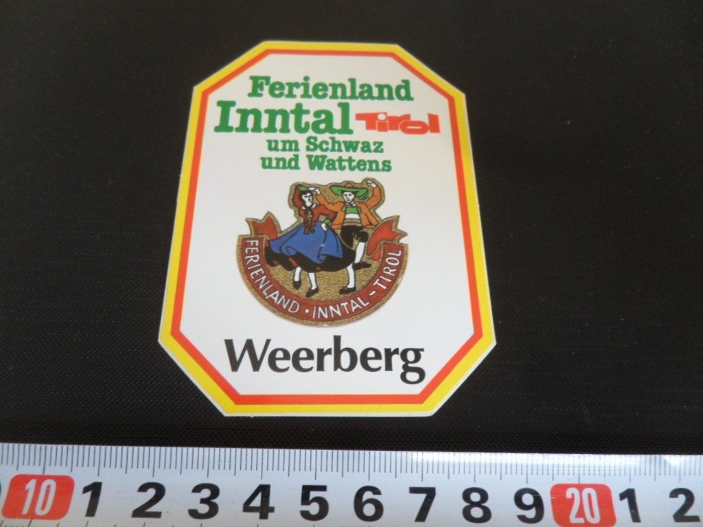 sticker Ferienland Inntal Tirol um Schwaz und Wattens Weerbe, Ophalen, Zo goed als nieuw
