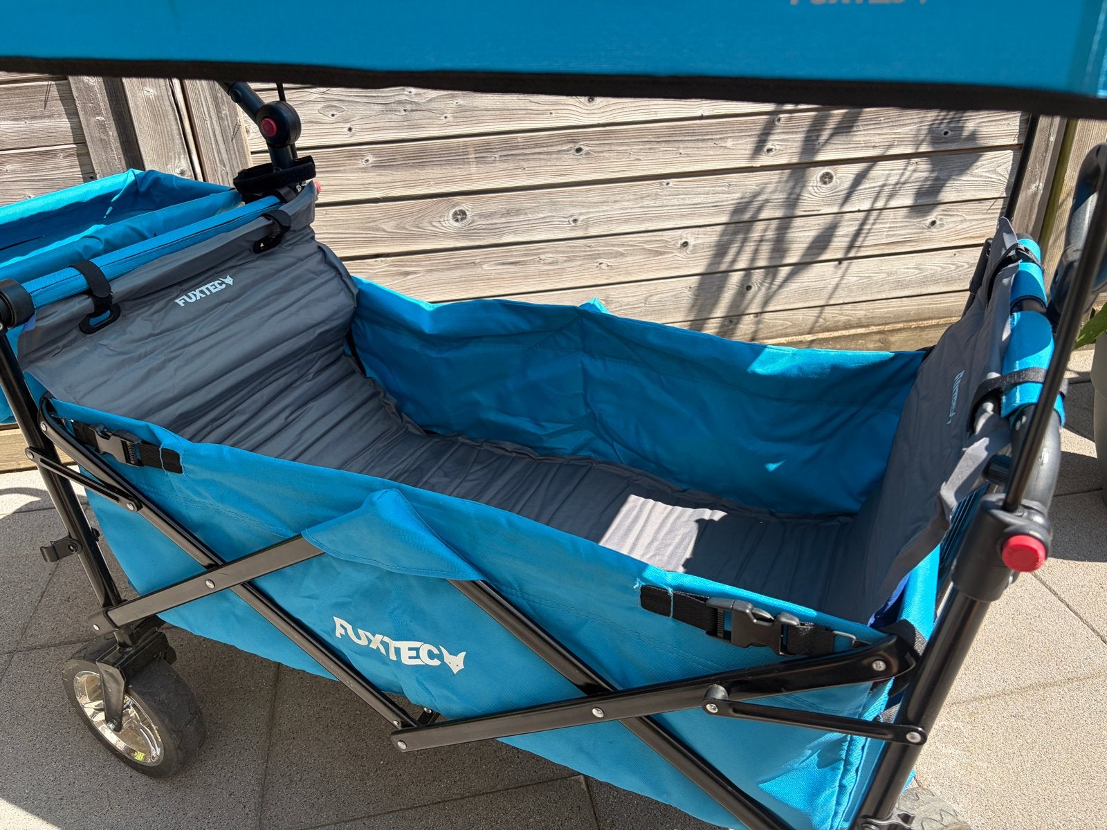 Fuxtec opvouwbare bolderkar / buggy met zonnekap, Ophalen, Gebruikt, Overige merken, Zonnekap