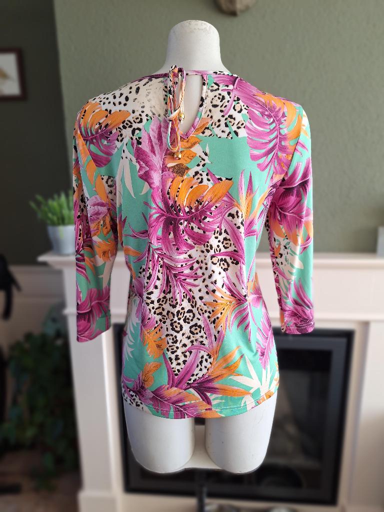 Batida mooie fleurige shirt top 3 M 38, Kleding | Dames, Tops, Maat 38/40 (M), Verzenden, Zo goed als nieuw, Lange mouw