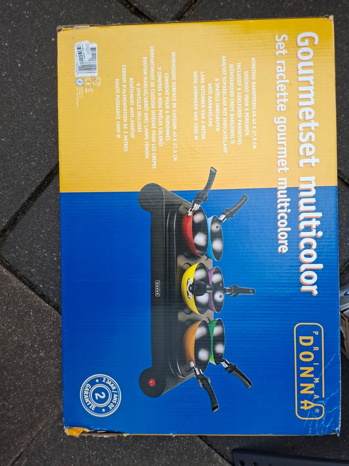 Nieuw Prima Donna Gourmetstel Multicolor Raclette Wok, Ophalen of Verzenden, Nieuw, 4 t/m 7 personen