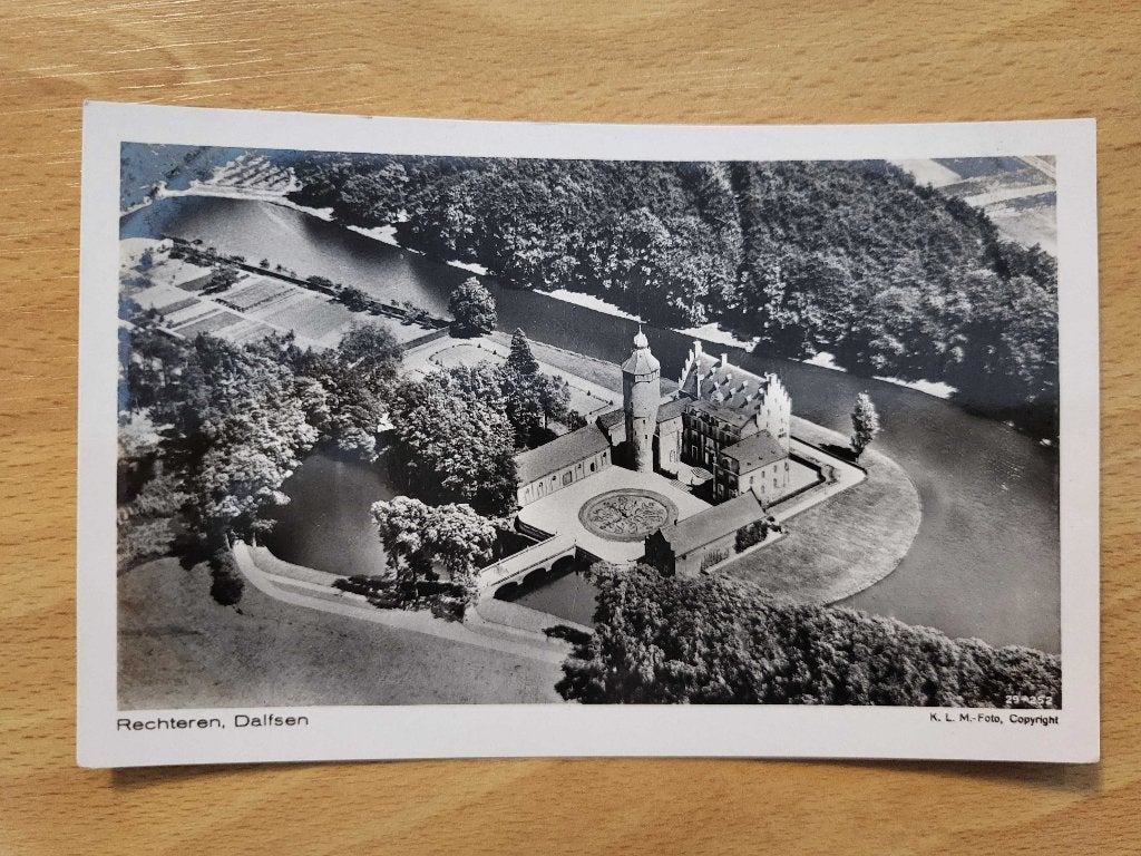 Luchtfoto DALFSEN Kasteel Rechteren KLM soest, Ophalen of Verzenden, Voor 1920, Gelderland