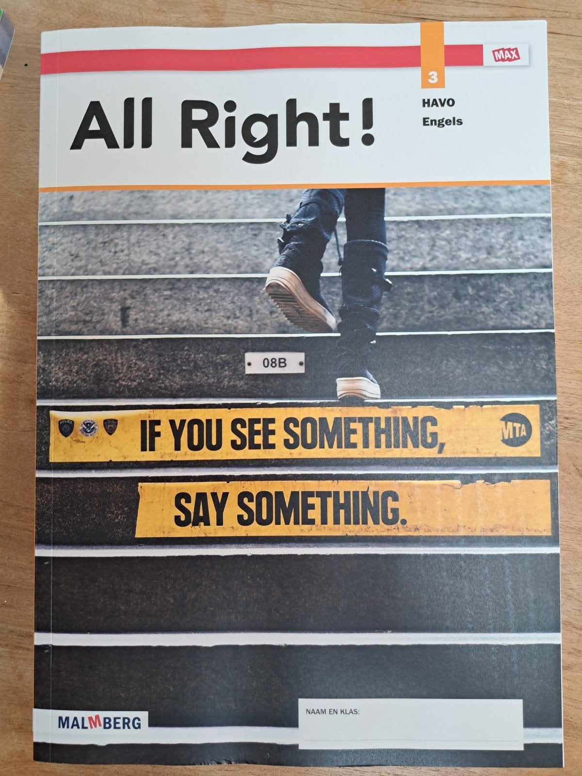 All Right! 3 HAVO Engels - Malmberg, Boeken, Engels, HAVO, Ophalen of Verzenden, Zo goed als nieuw