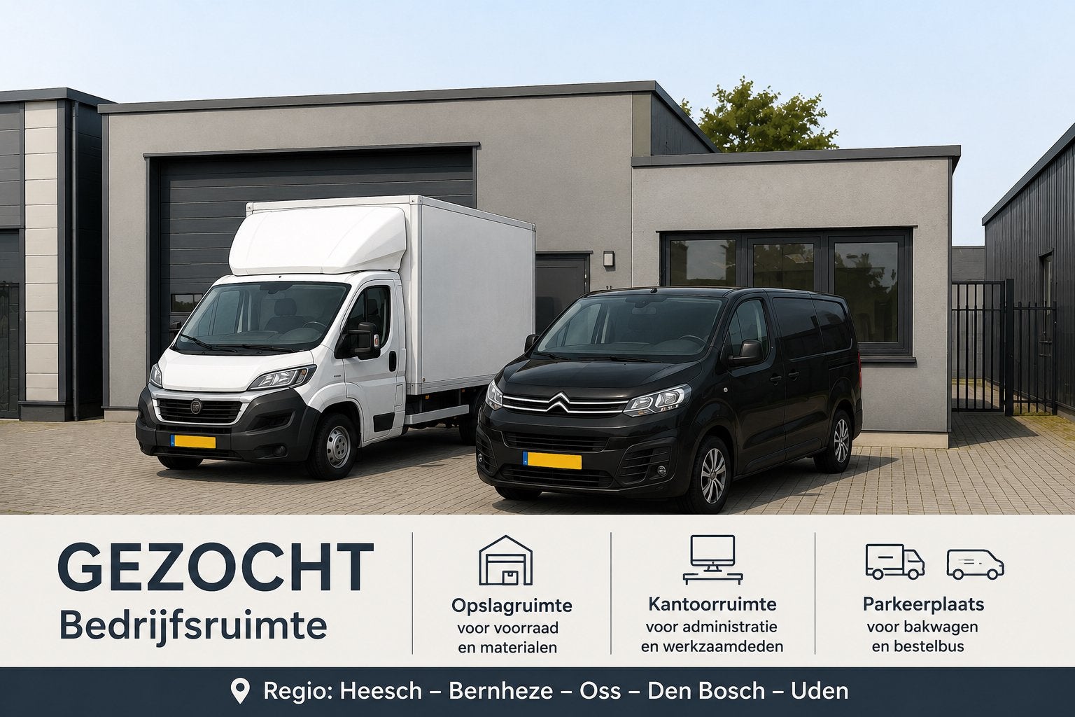 Bedrijfsruimte gezocht omgeving Den Bosch /Oss, Bedrijfsruimte