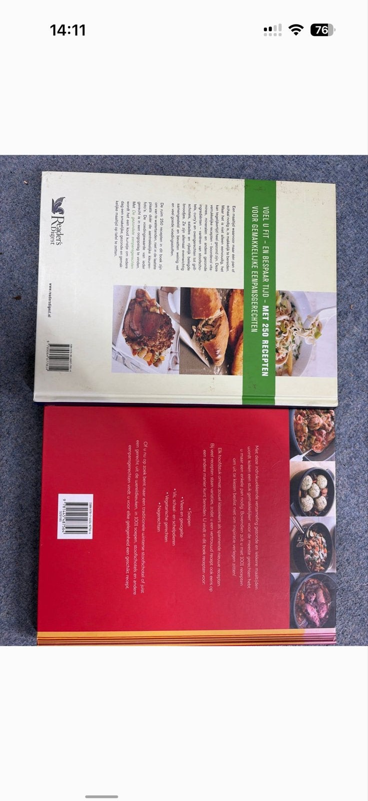 2 kookboeken: Gezondste Eenpansgerechten & 1001 Soepen, Voorgerechten en Soepen, Ophalen of Verzenden, Zo goed als nieuw, Gezond koken