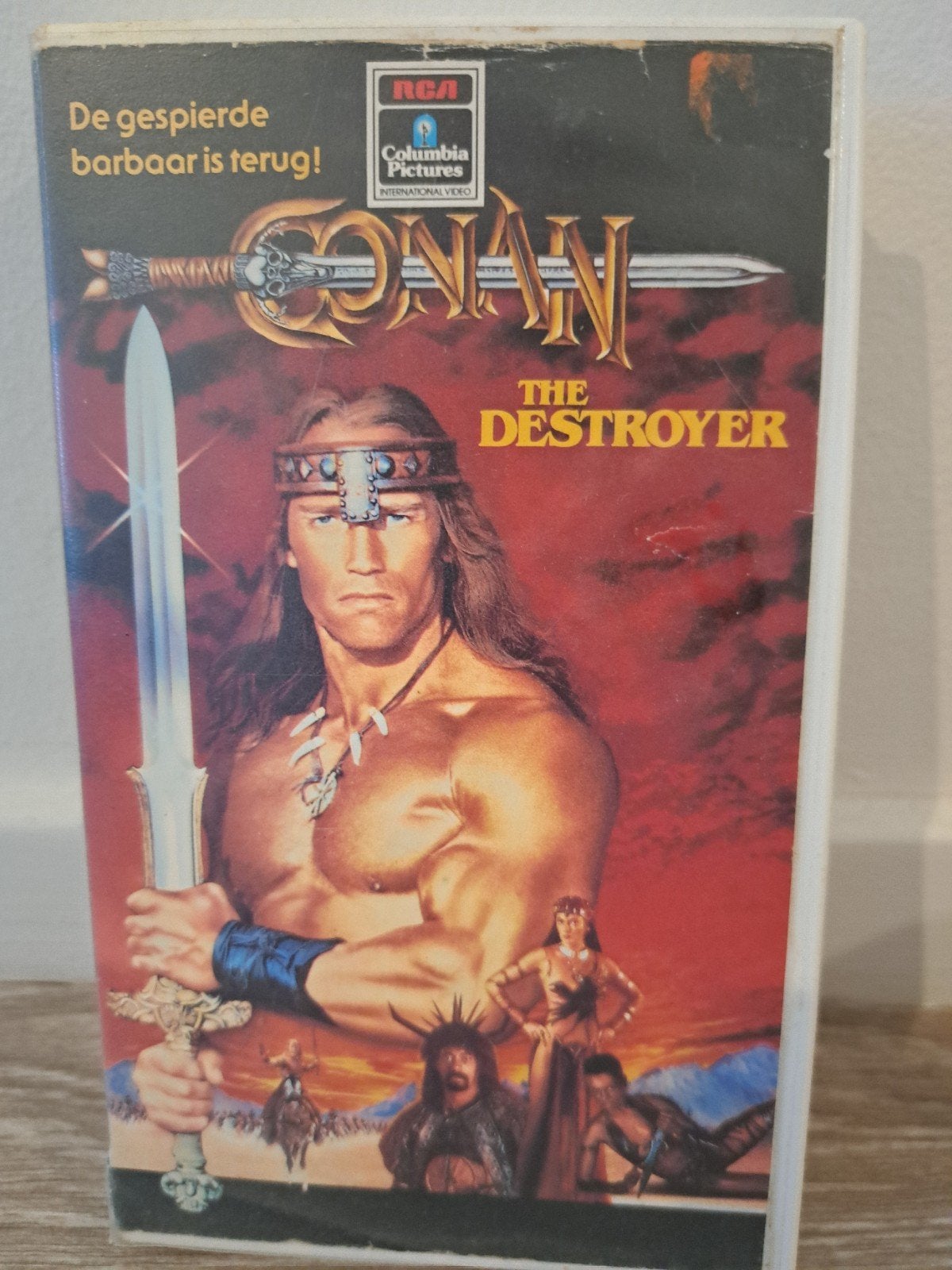 Conan The Destroyer VHS - Ex-rental, Cd's en Dvd's, VHS | Film, Ophalen, Gebruikt, Vanaf 16 jaar, Ex-rental
