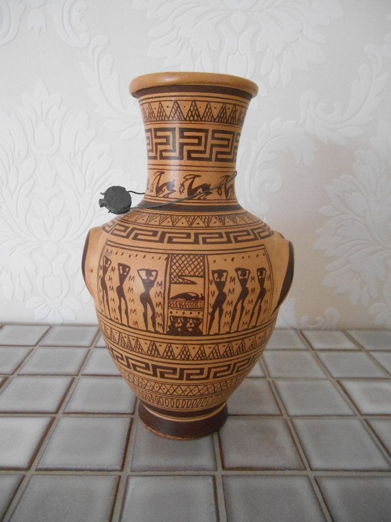 Decoratieve Grieks Vaasje met  Scènes, Ophalen of Verzenden