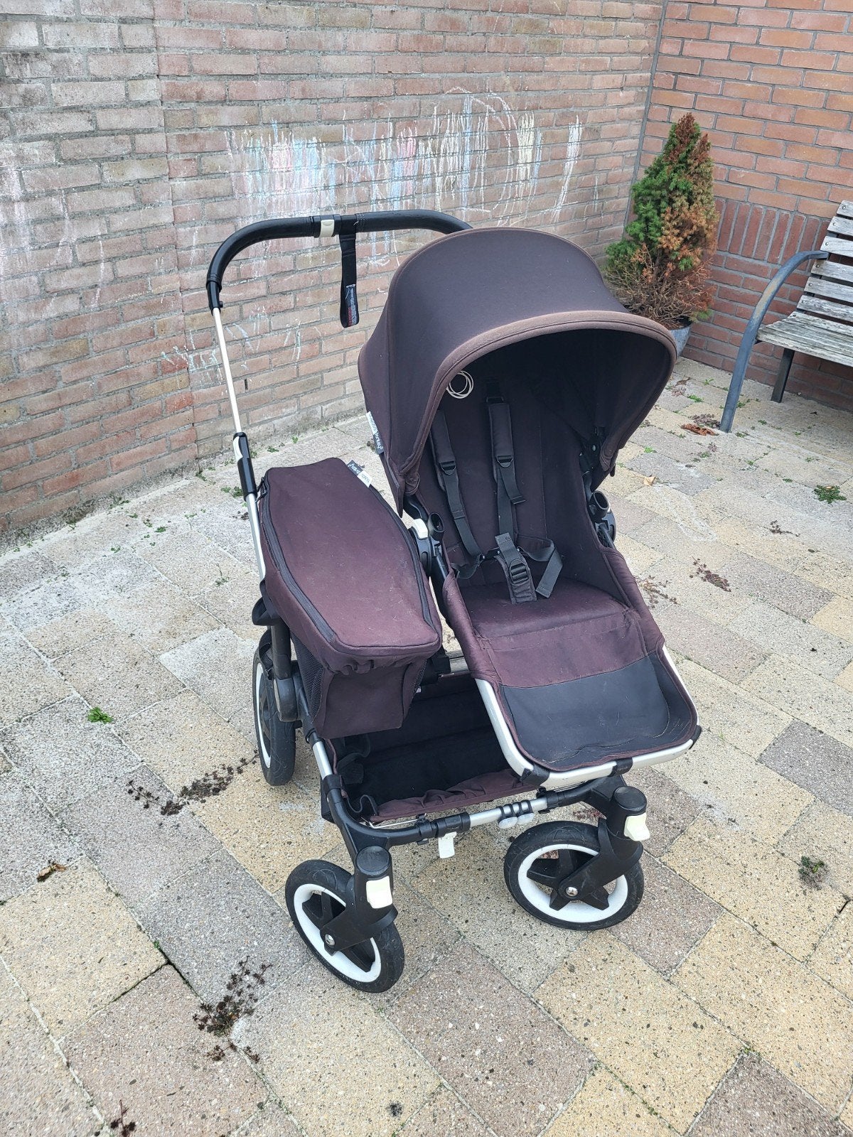 Bugaboo Donkey 2 Duo met veel accessoires, Ophalen, Gebruikt, Overige merken, Zonnekap