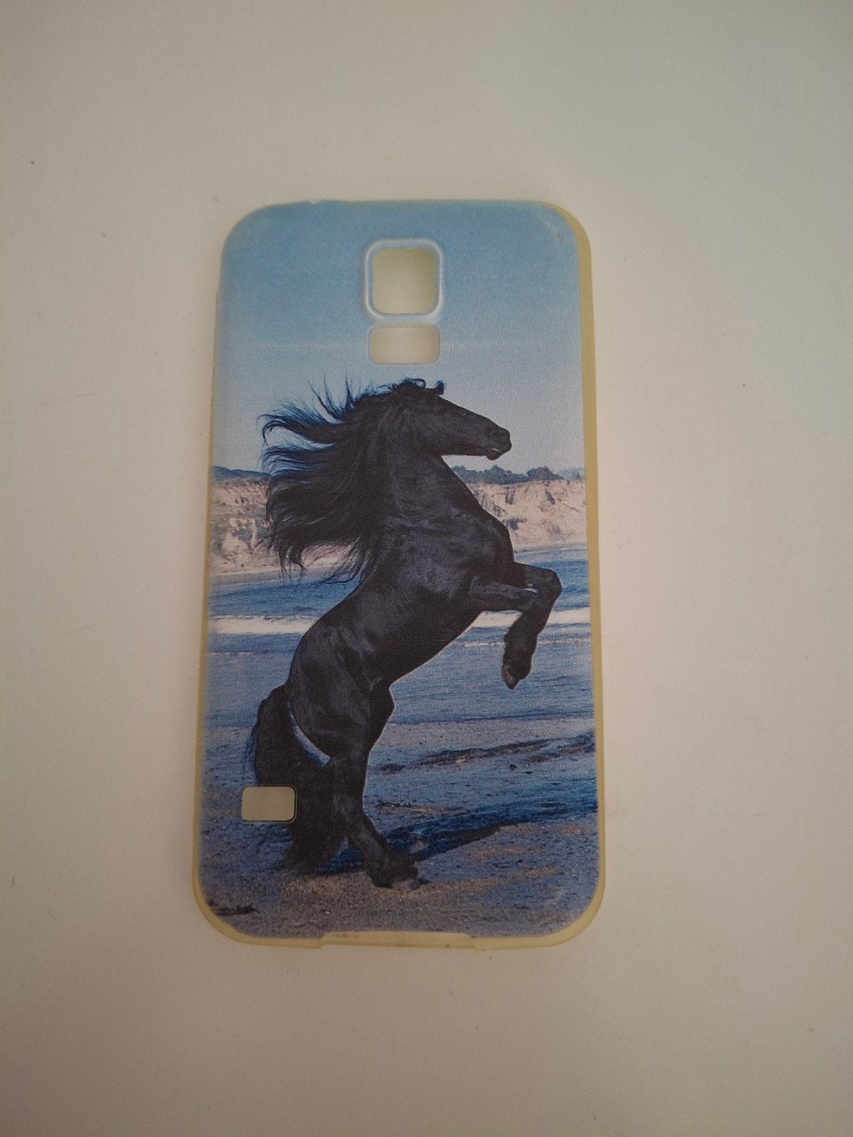 Telefoonhoesje met paardenprint voor Samsung Galaxy S5, Ophalen of Verzenden, Gebruikt, Bescherming, Samsung
