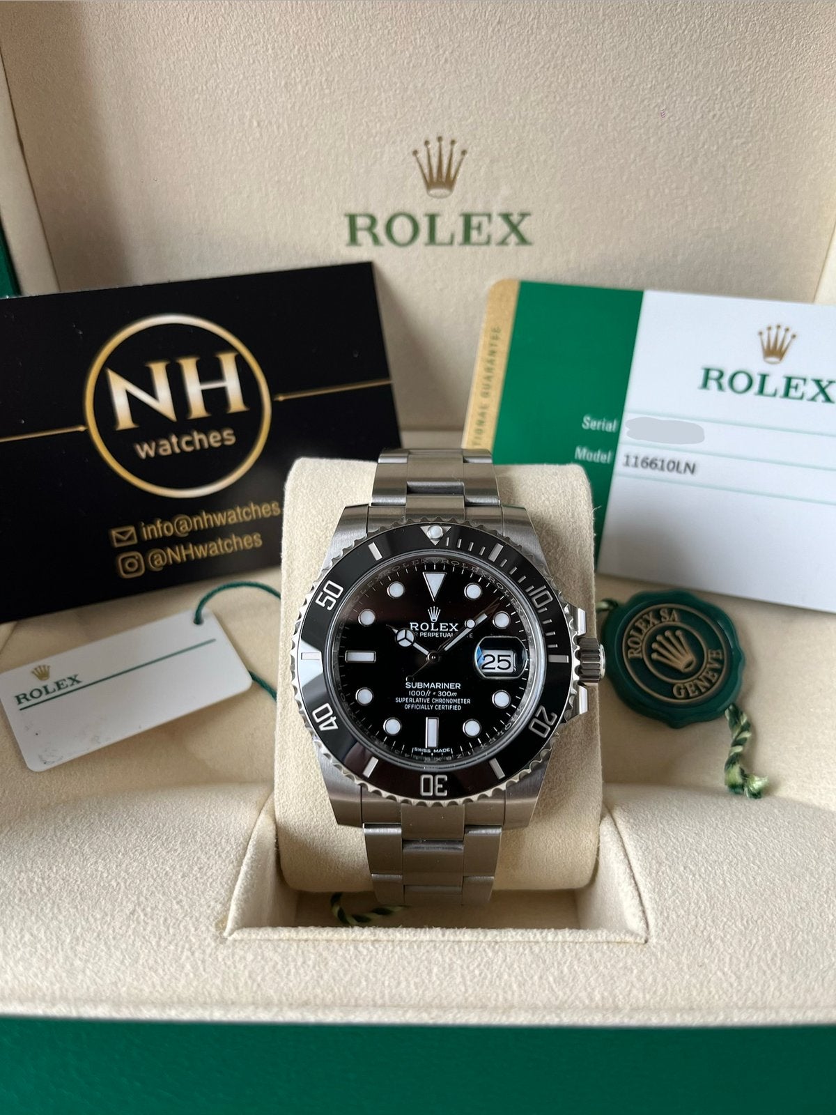 Rolex Submariner 116610LN 10/2019, Ophalen, Zo goed als nieuw, Staal, Rolex