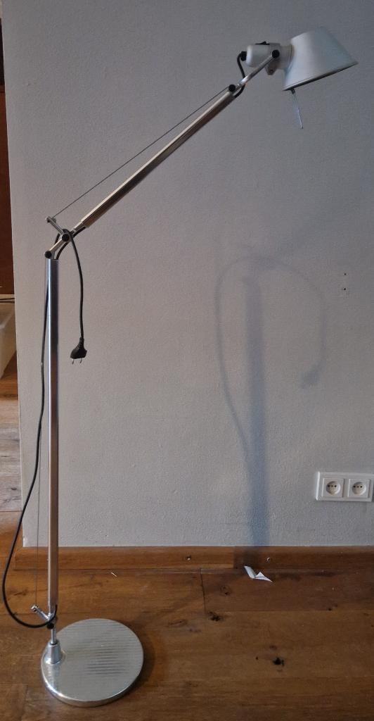 Artemide Tolomeo Lettura alu design leeslamp staande lamp, Ophalen, Gebruikt, Strak, modern, industrieel., Metaal