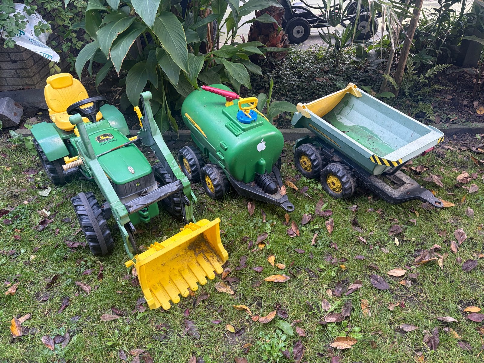 John Deere traptractor met aanhangers, Ophalen, Gebruikt, Trapvoertuig