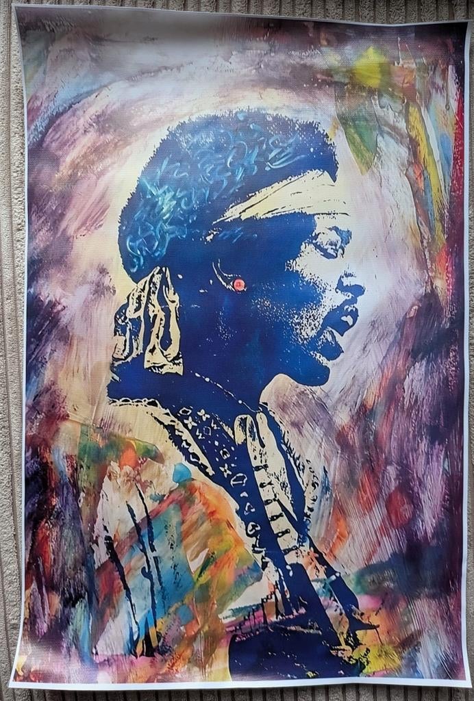 Prachtige print van Jimi Hendrix., Ophalen of Verzenden, Nieuw, Overige typen