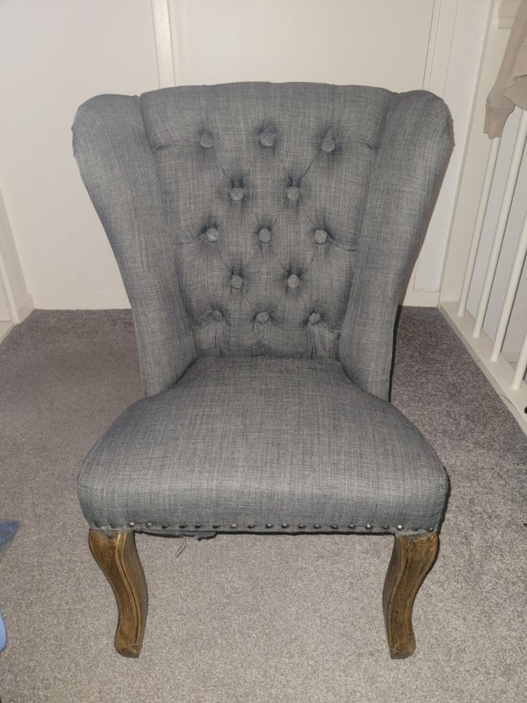 Kinder fauteuil Dubbelman - Antraciet grijs, Huis en Inrichting, Fauteuils, Ophalen, Minder dan 50 cm, Minder dan 75 cm, Zo goed als nieuw