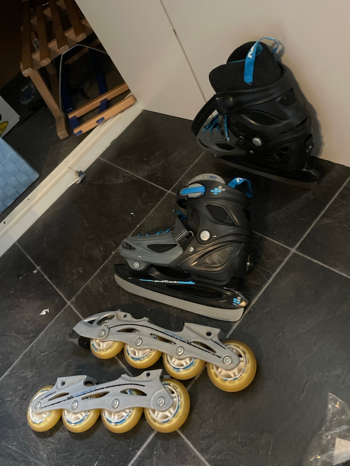 Nijdam 2-in-1 Combi Schaatsen/Skeelers Maat 34-37, Sport en Fitness, Schaatsen, Ophalen of Verzenden, Gebruikt, Combinoren, Nijdam
