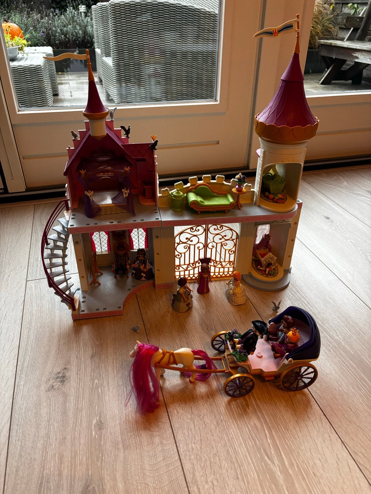 Playmobil Prinsessenkasteel met koets en figuren, Kinderen en Baby's, Complete set, Ophalen of Verzenden, Zo goed als nieuw, Kasteel/Fort