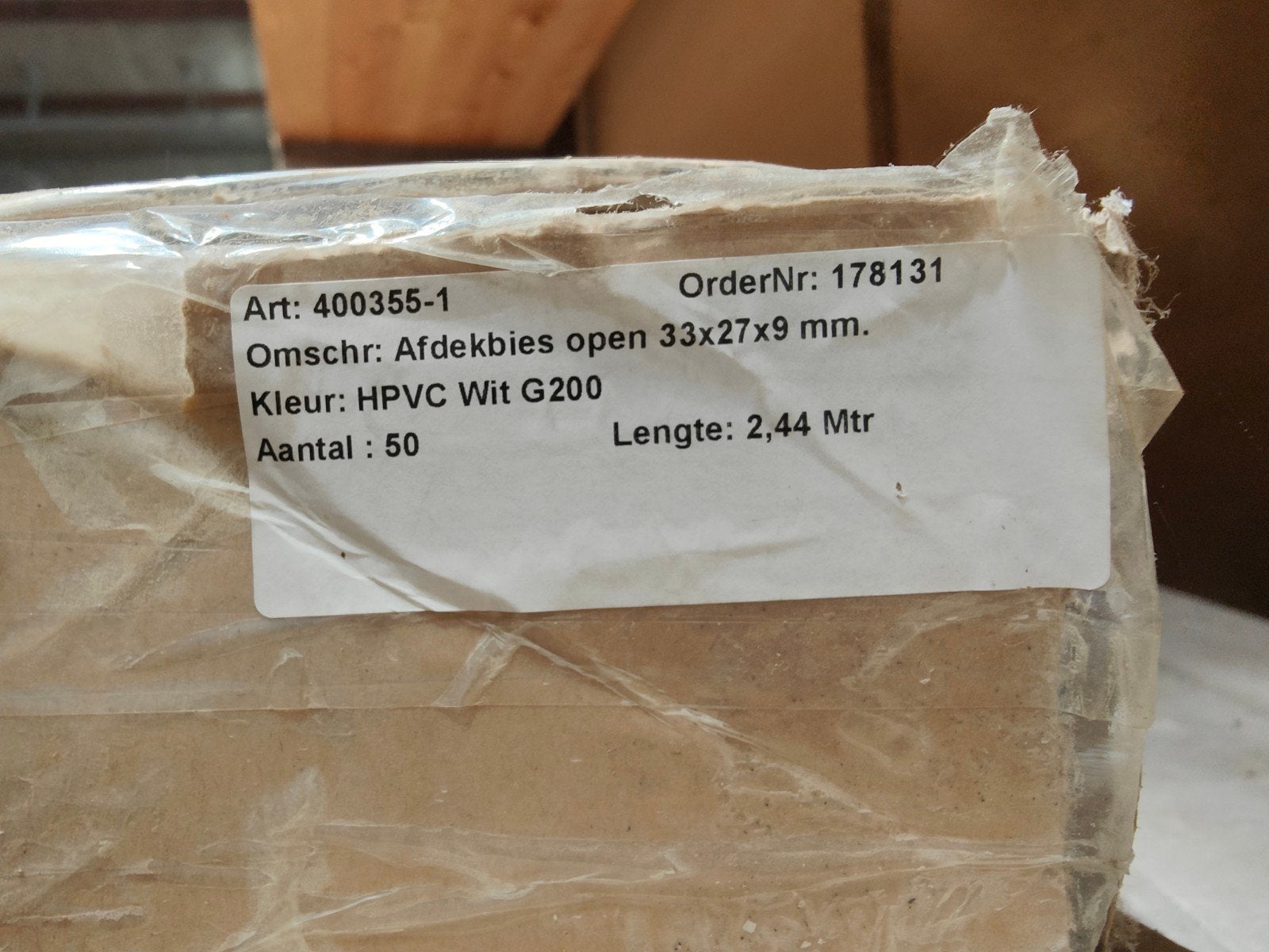 Profielen voor Omega - wit (50 stuks), Ophalen, Minder dan 25 mm, Overige typen, Nieuw
