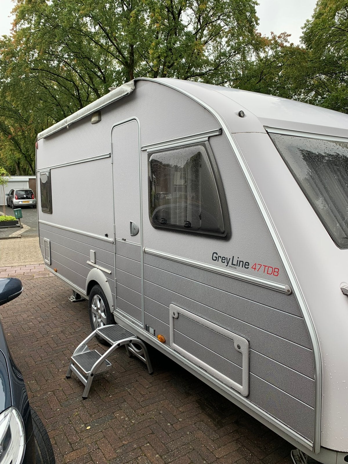 KIP GREYLINE 47TDB mover, luifel, boiler, fietsdrager, Schokbreker, Rondzit, Kip, Frans bed
