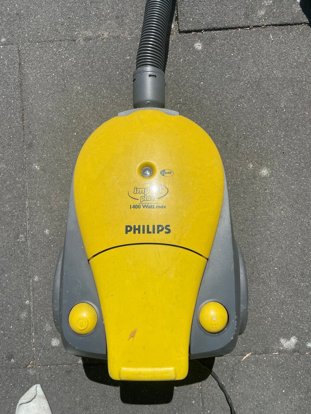 Philips Impact Plus 1400W stofzuiger, Stofzak, Gebruikt, Philips, Ophalen of Verzenden