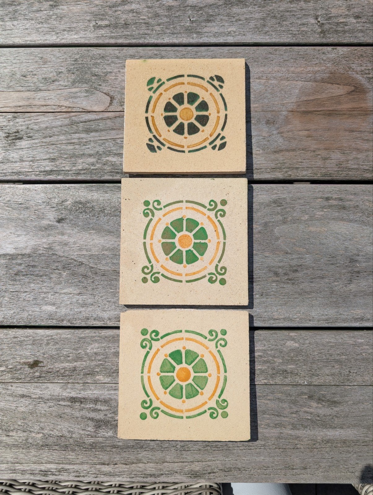 Oude wandtegels met uniek patroon, Gebruikt, Minder dan 20 cm, Minder dan 5 m², Wandtegels