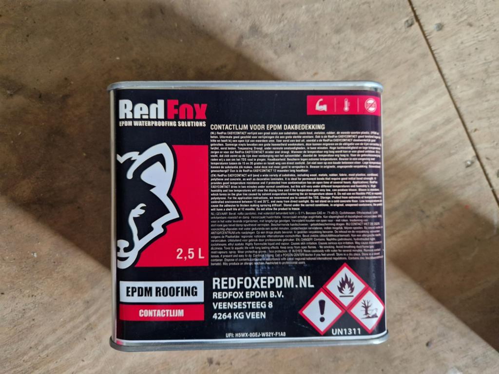 Epdm lijm 2,5 liter, Doe-het-zelf en Verbouw, Dakpannen en Dakbedekking, Overige materialen, Zwart, Overige typen, Nieuw
