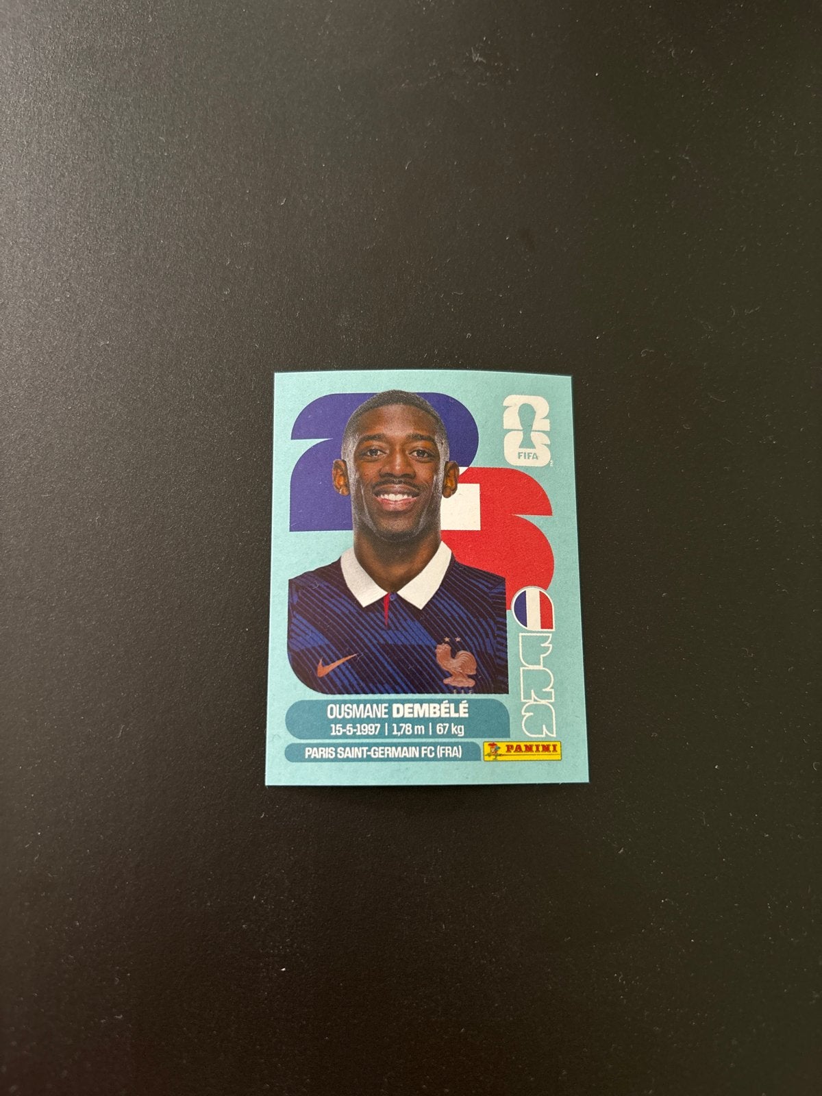 Ousmane Dembélé Panini FIFA World Cup 2026 Sticker FRA 15, Ophalen of Verzenden, Nieuw, Sticker