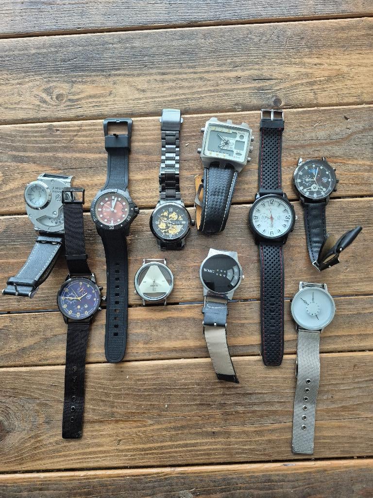 Herenhorloge 10x, Sieraden, Tassen en Uiterlijk, Horloges | Heren, Ophalen of Verzenden, Zo goed als nieuw, Staal, Overige merken