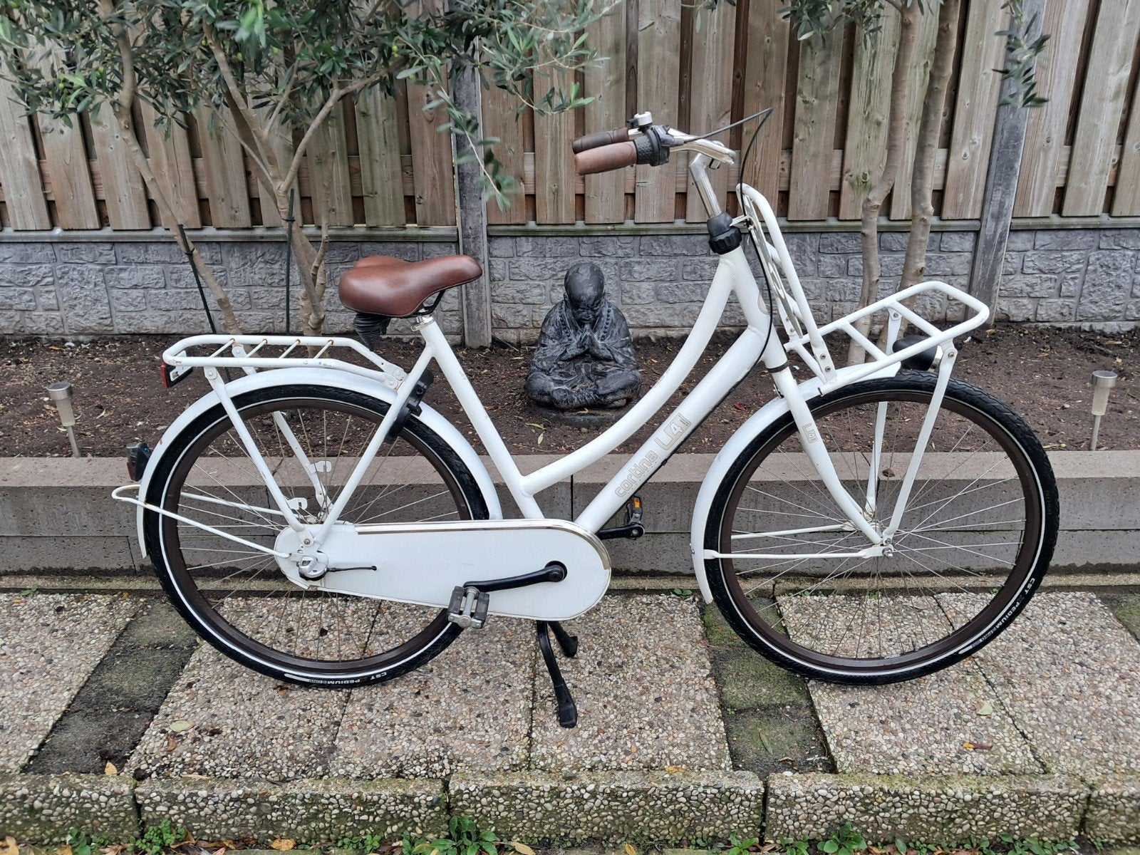 Cortina u4 wit zeer mooie Transportfiets met 3 Versnellingen, Versnellingen, Trommelrem, Ophalen, Overige merken