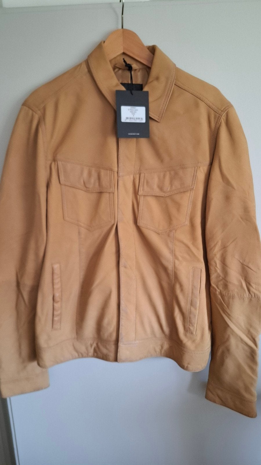 nieuw echt leren heren winterjas jack maat M van Goosecraft, Ophalen of Verzenden, Nieuw, Maat 48/50 (M), Beige