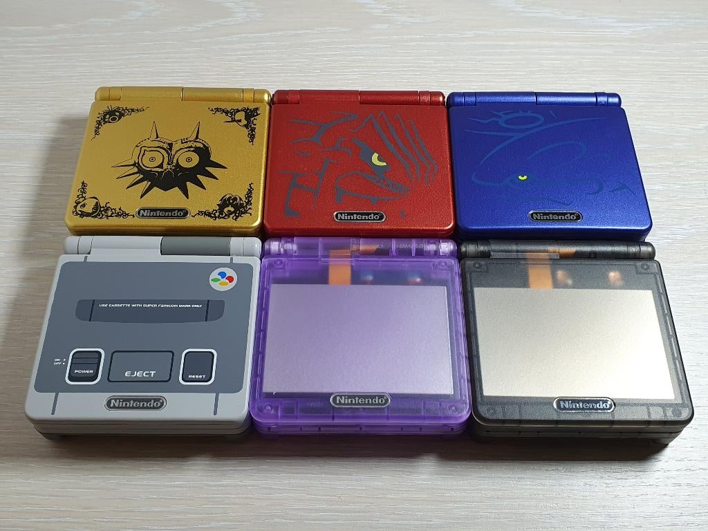 GBA SP + IPS V5 mod, Spelcomputers en Games, Spelcomputers | Nintendo Game Boy, Ophalen of Verzenden, Zo goed als nieuw, Game Boy Advance SP