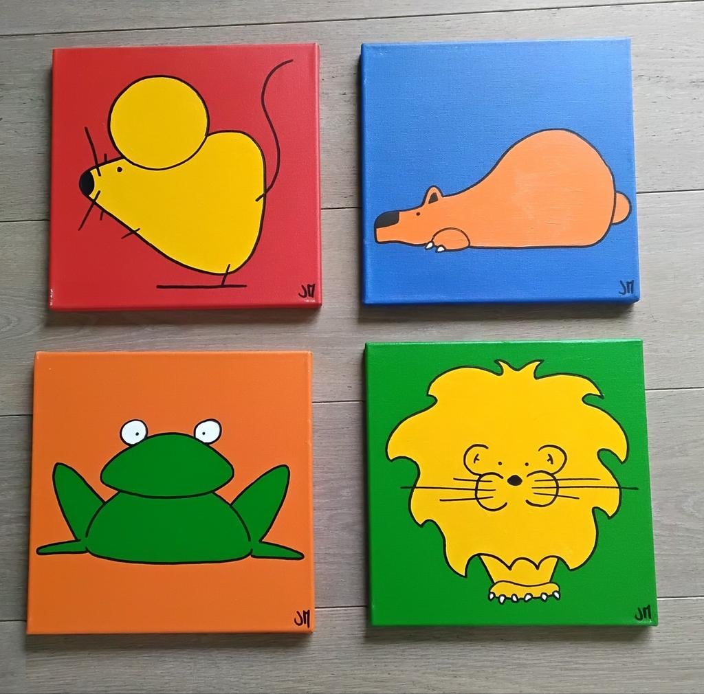 Schilderijtjes kinderkamer, Kinderen en Baby's, Kinderkamer | Inrichting en Decoratie, Ophalen of Verzenden, Zo goed als nieuw