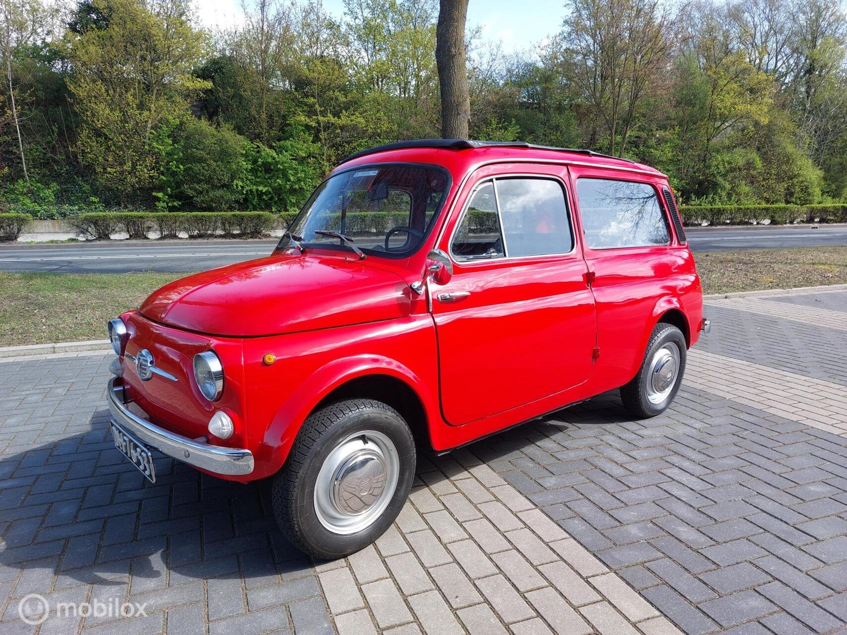 Fiat 500 Station 120 Autobianchi Giardinera, Overige carrosserieën, Bedrijf, Geïmporteerd, Rood