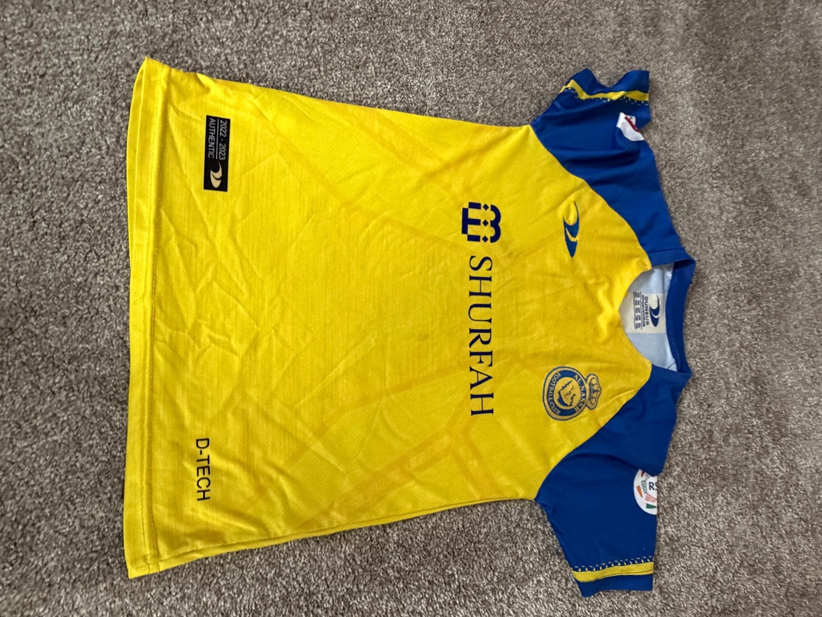 Al Nassr Ronaldo Thuisshirt Maat 152, Kleding | Heren, Geel, Overige maten, Ophalen of Verzenden, Zo goed als nieuw