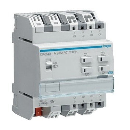 KNX schakel-/jaloezie-actor 4-voudig, 16 A capacitif, Verzenden, Nieuw