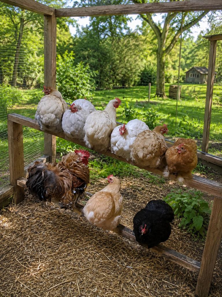 Cochin kriel kippen kuikens verwacht kans op krul (6 juni), Dieren en Toebehoren, Pluimvee, Meerdere dieren, Kip