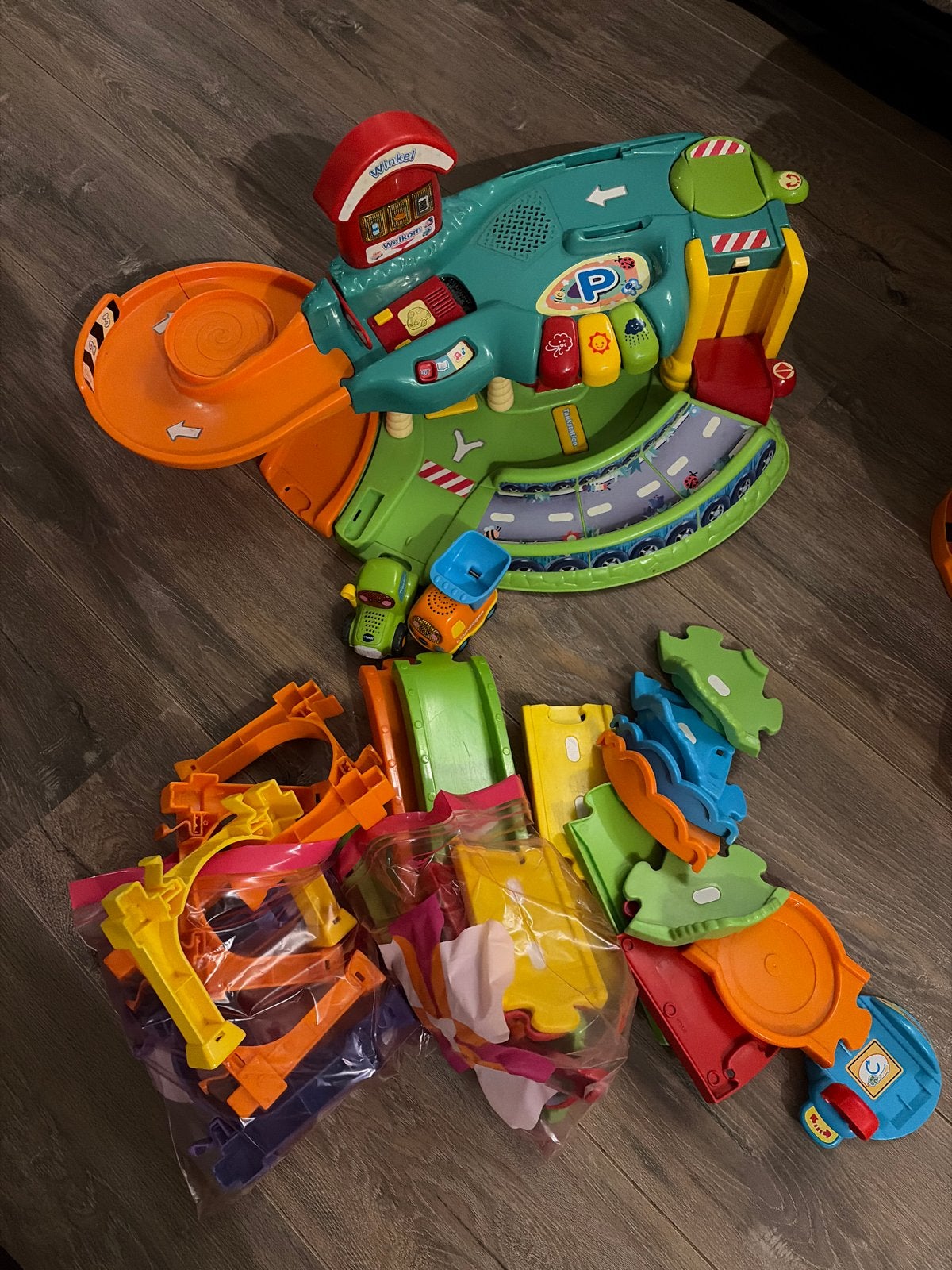 VTech Toet Toet Auto's Garage met extra wegdelen, Ophalen, Gebruikt