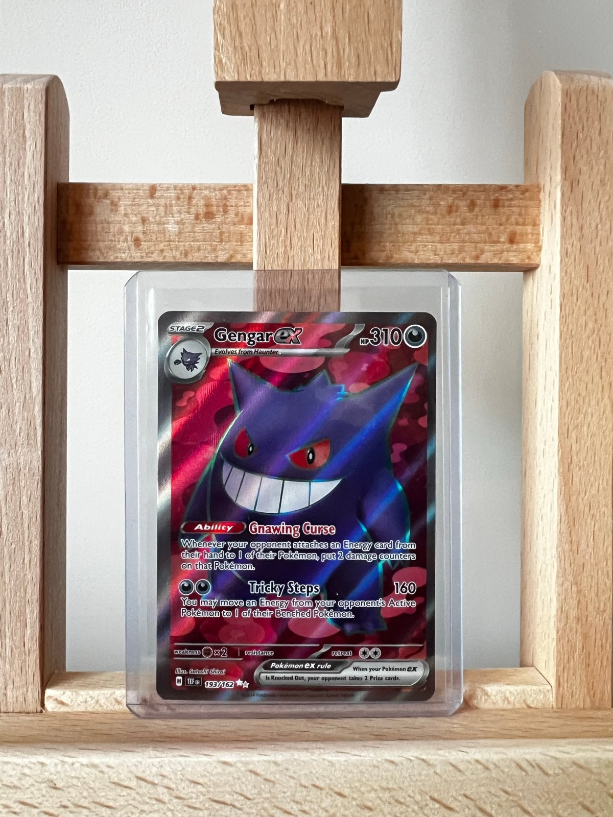 Pokemon TCG: Gengar Ex #193 Pokemon Temporal Forces, Ophalen of Verzenden, Zo goed als nieuw, Losse kaart, Foil