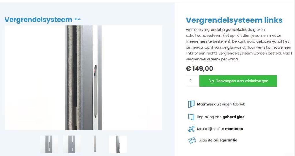 Vergrendel systeem glazen schuifwand antraciet, Tuin en Terras, Overkappingen, Ophalen, Nieuw, Veranda